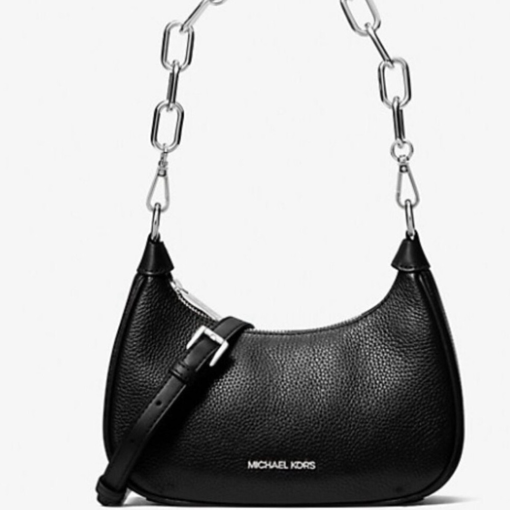 Michael Kors Black Pebbled Leather Shoulder Bag - Picture 4 of 5